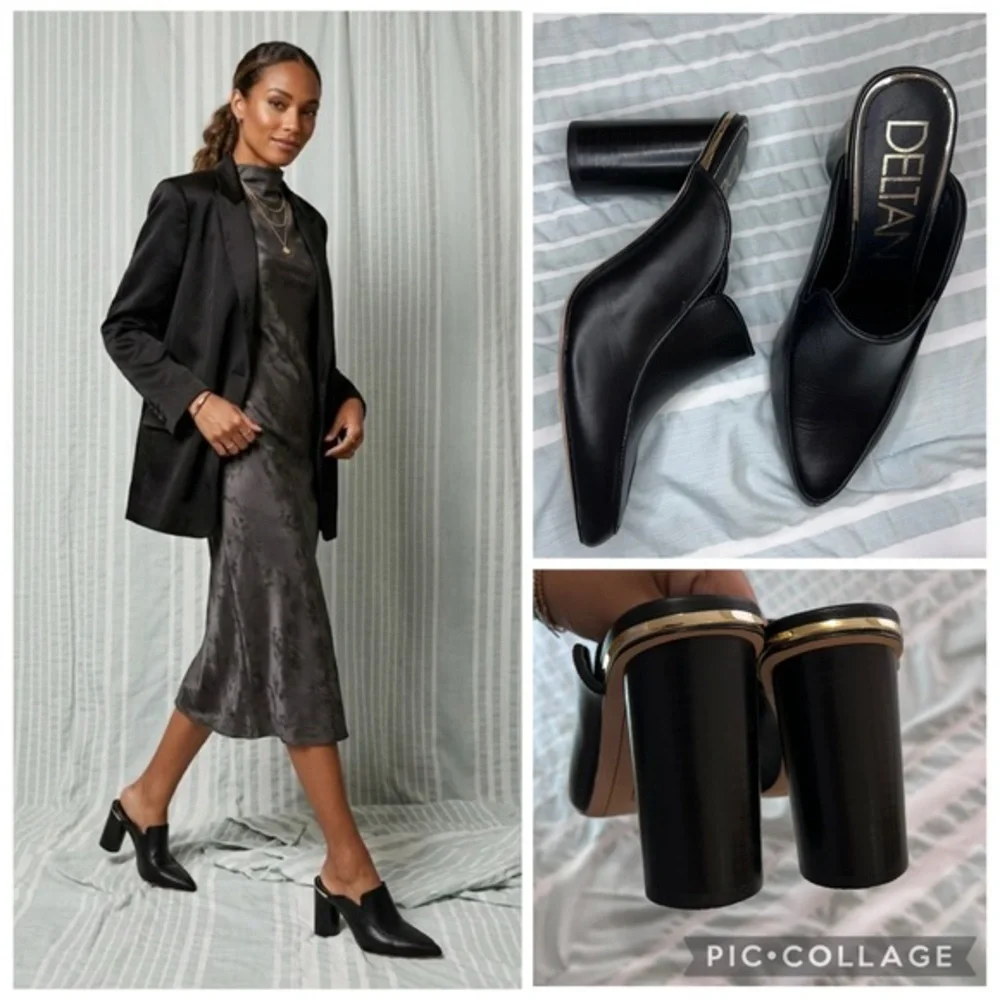 Delta Black Women's Heeled Mules size 7M